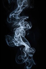 Poster - Smoke close-up on a black background. Perfect for adding a mysterious and dramatic touch to your projects