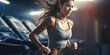 © FutureStock - Young Asian woman running on treadmill at gym. Fitness gym concept.