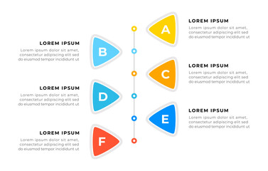 Aufkleber - Timeline infographic design. Business concept with 6 steps.	