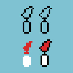 Poster - Pixel art outline sets icon of candle variation color.candle icon on pixelated style. 8bits perfect for game asset or design asset element for your game design. Simple pixel art icon asset.