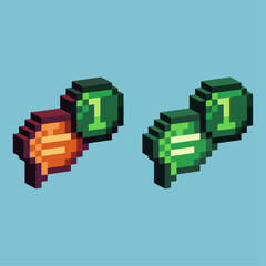 Leinwandbilder - isometric pixel art 3d of chat notification icon for items asset. chatting icon on pixelated style.8