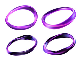 Wall Mural - abstract wavy liquid ring shape isolated. translucent fluid circle shape