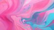Pink and teal acrylic color liquid ink swirl abstract background with ravishing turbulence wavy pattern and detailed texture