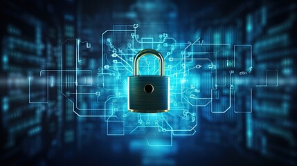 Aufkleber - Cyber ​​security and data protection, protect business and financial transaction data from cyber attack, internet network security, user private data security encryption. banner