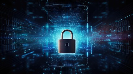Aufkleber - Cyber ​​security and data protection, protect business and financial transaction data from cyber attack, internet network security, user private data security encryption. banner