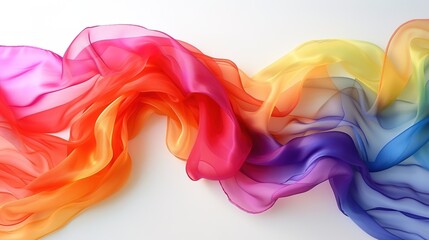 Leinwandbilder - Rainbow-like abstract flowing shapes in a background design.