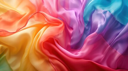 Leinwandbilder - Rainbow-like abstract flowing shapes in a background design.