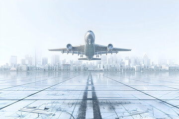 Wall Mural - Airplane design & air freight logistics
