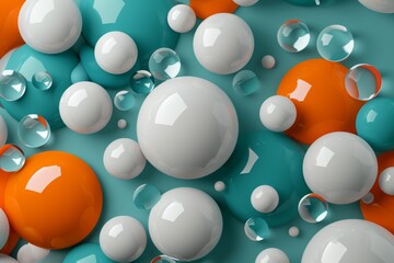 Poster - A 3d visualisation of some colourful spheres