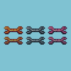 Poster - Pixel art outline sets icon of wrench variation color. wrench tools icon on pixelated style. 8bits perfect for game asset or design asset element for your game design. Simple pixel art icon asset.
