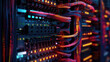 © redflower - Complex networking cabling in server racks