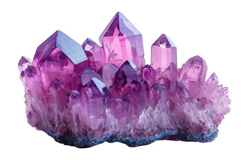 Wall Mural - Purple polycrystal, crystal, isolated photo of a magic stone. Geological exposition of the museum