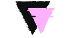 Pink Black Triangles Glitch Background