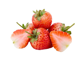 Poster - fresh strawberry isolated on transparent png