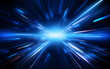 © Creative Laik - abstract blue speed motion on dark background, computer generated abstract background