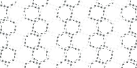 Wall Mural - Hexagon Box Background. Abstract Gray White Background. Dot pattern.