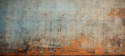 Wall Mural - A textured background depicting the weathered surface of old iron, showcasing signs of metal corrosion and rust.