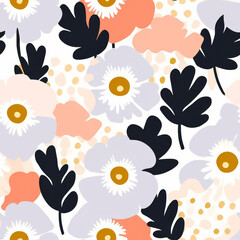 Wall Mural - pattern flower , flower seamless pattern, seamless floral pattern, seamless pattern flowers, flower pattern	