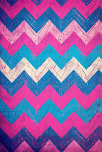 Magenta And Blue Creative Zigzag Pattern Background, Bold Color Palette