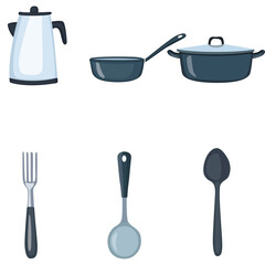  kitchen utensils.vector design set