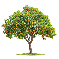 Wall Mural - mango tree and mango fruit PNG transparent background