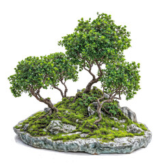 Wall Mural - tree group or small forest PNG transparent background