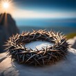 Illustration of a crown of thorns. Easter background