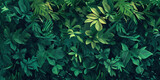 Fototapeta Fototapety z końmi - Jade Jungle: Abstract Jade Toned Background with Dense Jungle Foliage