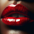 © Eduardo - close-up of lips and lipstick, generative ai