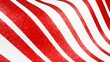3d wavy red and white striped background. Christmas glitter shine particles. Blur glow 4k. Hypnotic psychedelic zebra texture. Retro deformation y2k magic