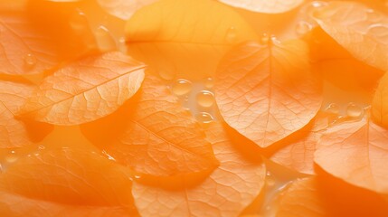 Wall Mural - Abstract peach leaf texture with apricot leaves background, perfect for peach fuzz color concept.