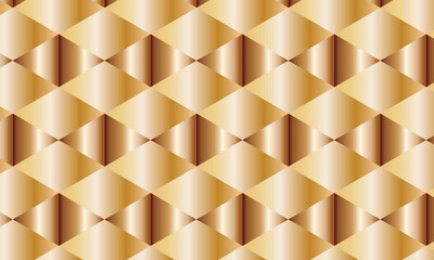 Aufkleber - abstract repeatable seamless golden gradient rhombus pattern.