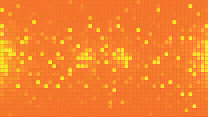 Leinwandbilder - A background of rows of small multi-colored squares. Pixel graphics, colored squares. Vector background of glowing squares. Bright abstract mosaic background with glitter.
