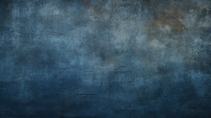 Poster - A dark blue painted wall with a single red fire hydrant. This image can be used to depict urban landscapes or as a background for designs related to fire safety