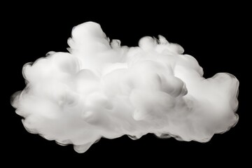 Poster - A cloud of white smoke against a black background. Can be used as a background or for visual effects