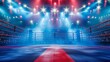 © Ilja - Empty professional boxing ring in arena, spacious venue for boxing matches and events