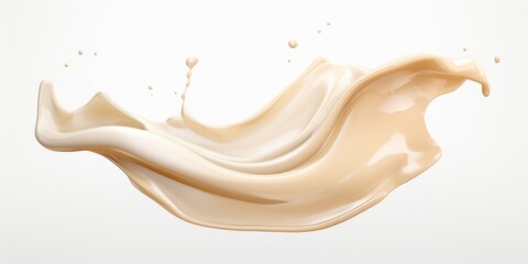 Poster - A splash of milk on a white surface. Perfect for food and beverage advertising
