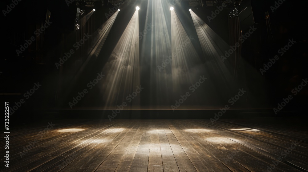 Captivating Stage with Intense Lighting and Smoke Effects Stock Photo ...