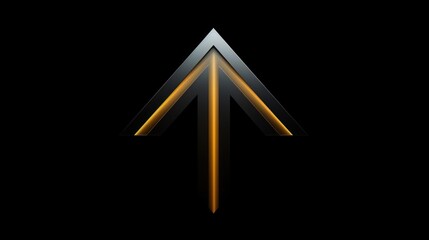 Poster - A black and yellow arrow on a black background. Suitable for various design projects