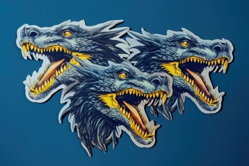 Poster - Dragon stickers that can be used for decoration purposes. Great for adding a touch of fantasy and adventure to any surface