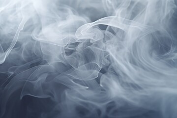 Poster - Close-up view of smoke on a black background. Can be used for various purposes