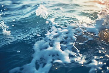 Poster - A close-up view of a powerful wave in the ocean. This image captures the beauty and energy of the ocean.