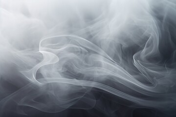 Poster - Close up shot of smoke on a black background. Perfect for adding an atmospheric touch to designs or as a background element for creative projects