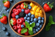  fruits in a plate, healthy food