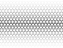 Seamless Halftone Vector Background. Filled With Black Triangles. 36 Figures In Height.