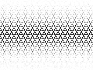 Wall Mural - Seamless halftone vector background. Filled with black triangles. 36 figures in height.