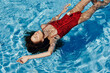 © SHOTPRIME STUDIO - Blue sport bikini person lifestyle swim female underwater wet water summer girl pool