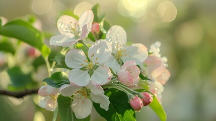Wall Mural - Spring Blossoms in Soft Morning Light