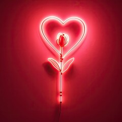 Poster - heart on a red background