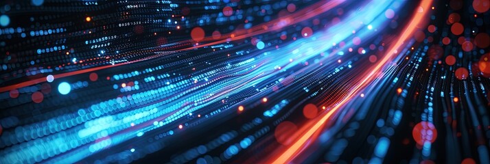 big data concept design with glowing data for background